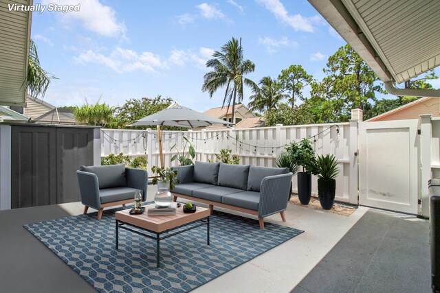 view of patio / terrace with an outdoor hangout area