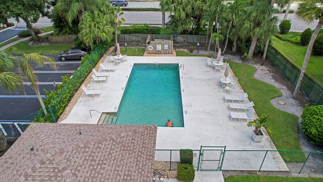 view of pool featuring a patio