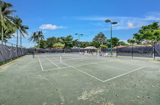 view of tennis court