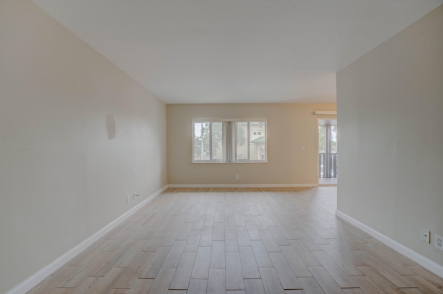 empty room featuring light hardwood / wood-style flooring