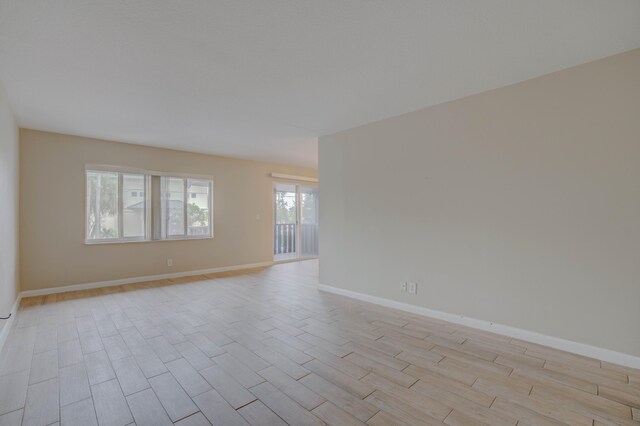 empty room featuring light wood-type flooring