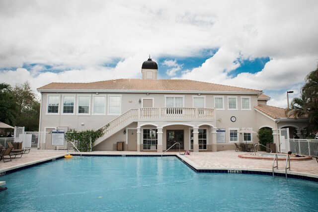 view of pool with a patio area