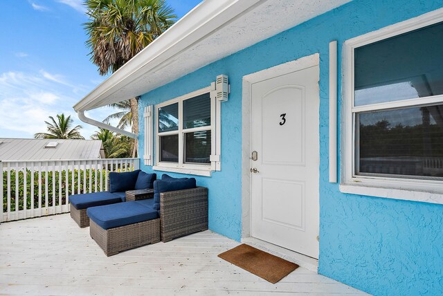 doorway to property with radiator heating unit