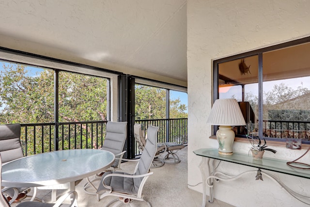 view of sunroom