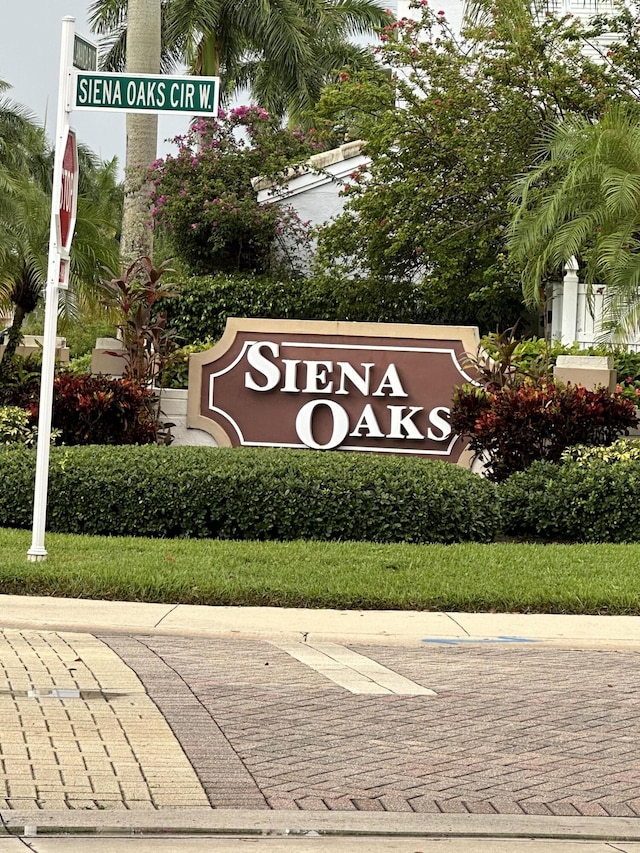 view of community sign