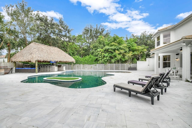 view of pool with a patio