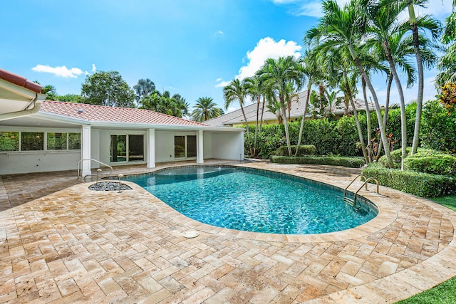 view of pool with a patio