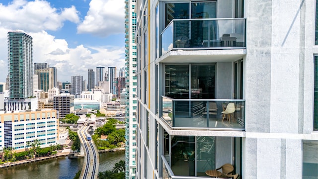 city view with a water view