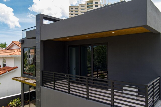 exterior space with a balcony