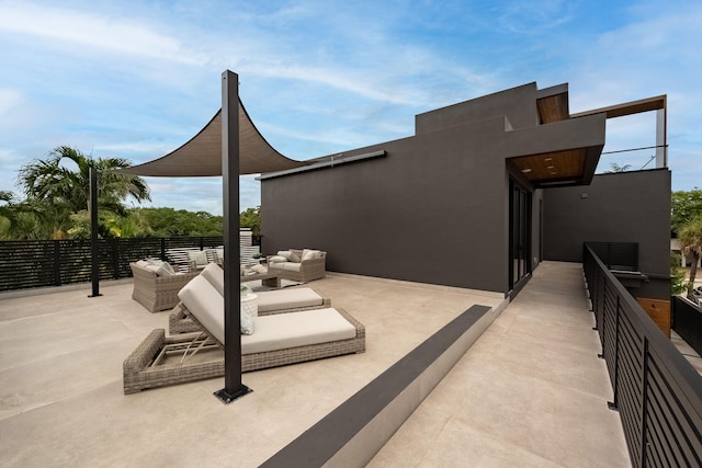 view of patio with outdoor lounge area