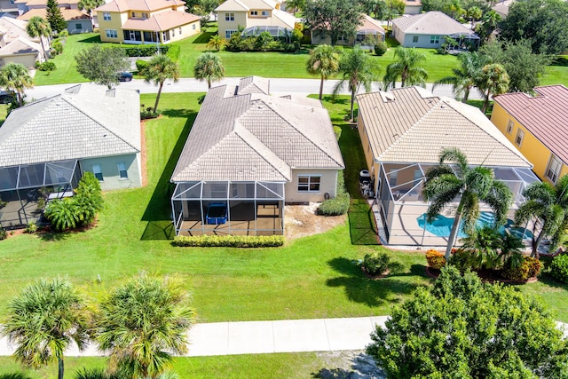 bird's eye view featuring a residential view