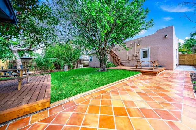 view of patio with a deck