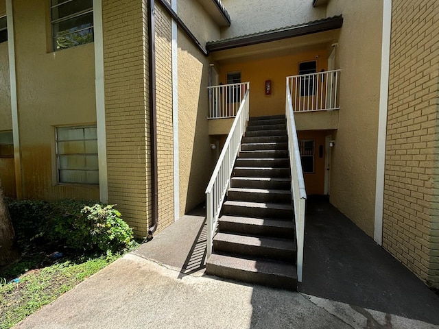 exterior space with stucco siding