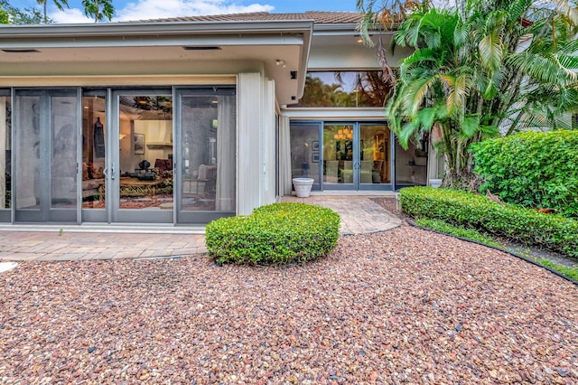 back of property with a patio area