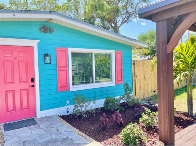 view of doorway to property