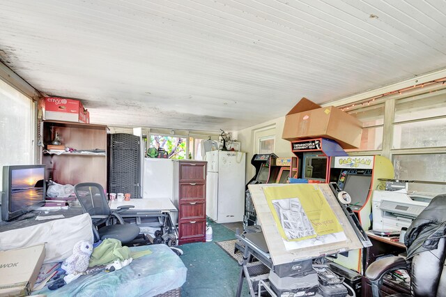 interior space with concrete flooring