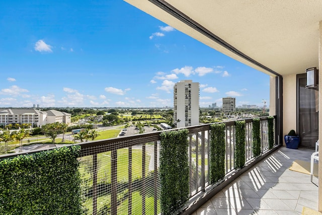 balcony with a view of city