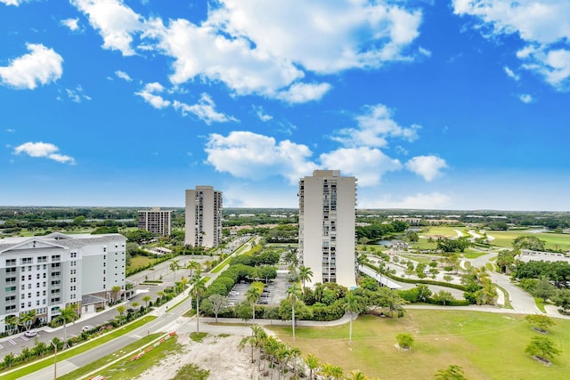 bird's eye view featuring a city view