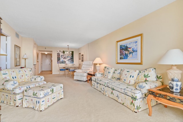 living room featuring a textured ceiling, carpet flooring, and expansive windows