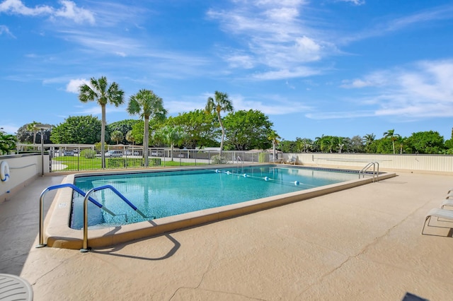 view of pool featuring a patio area