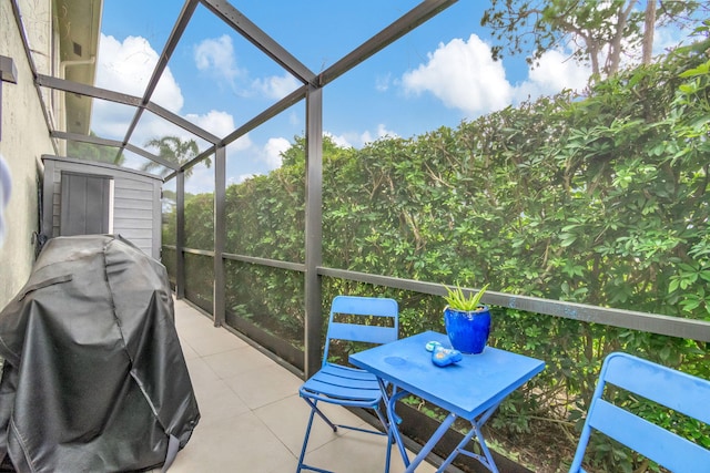 view of sunroom