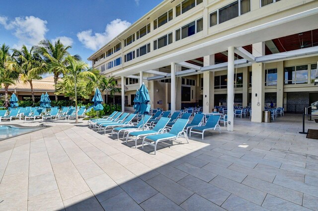 view of patio / terrace with a community pool