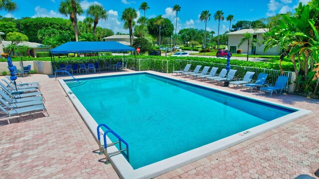 view of pool with a patio area