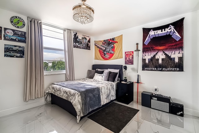 view of tiled bedroom