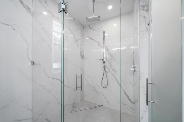 bathroom with walk in shower