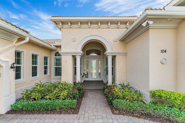 view of doorway to property