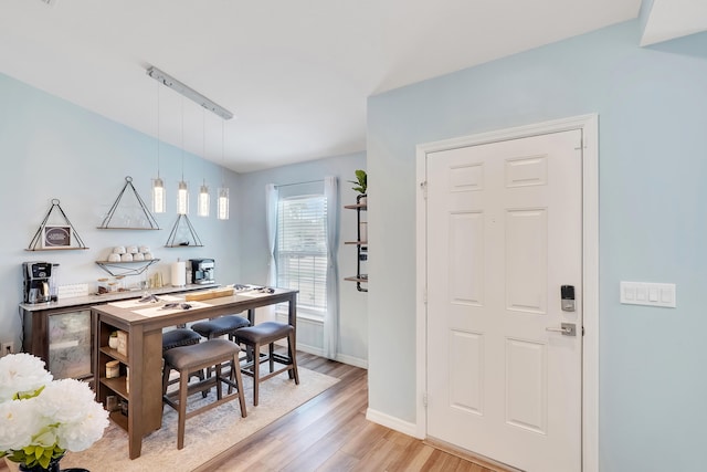 interior space featuring light hardwood / wood-style flooring