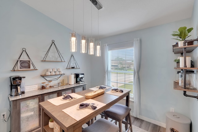 dining room featuring light wood-type flooring