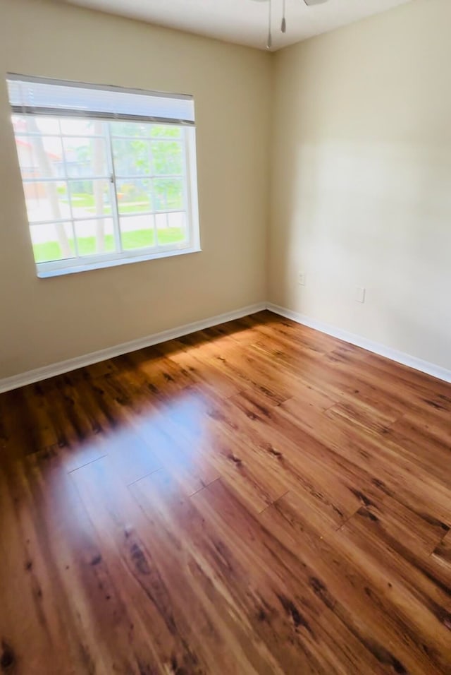 empty room featuring hardwood / wood-style flooring