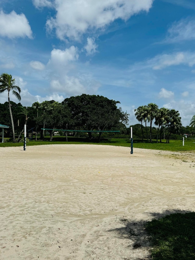 view of community featuring volleyball court