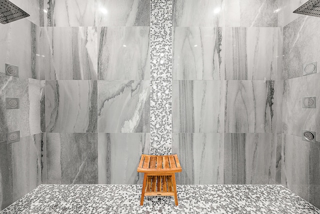 details with tiled shower