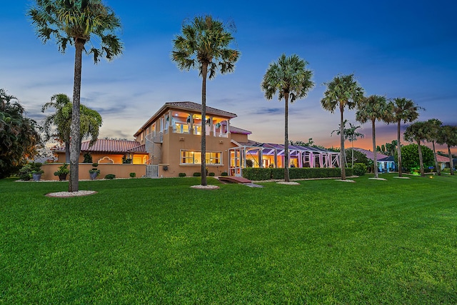 exterior space featuring a lanai