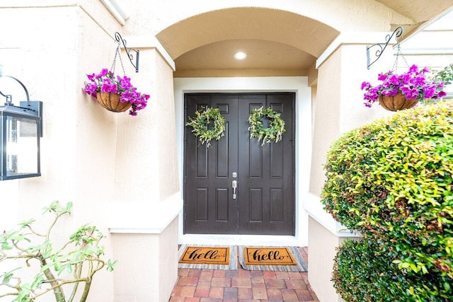 view of doorway to property