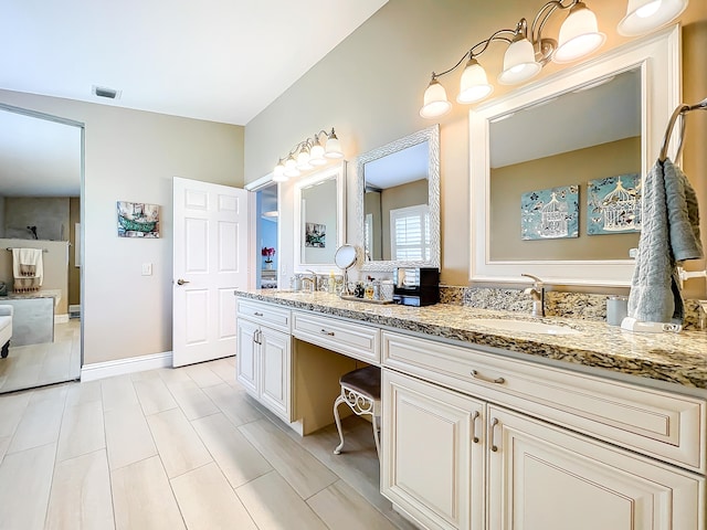 bathroom with vanity