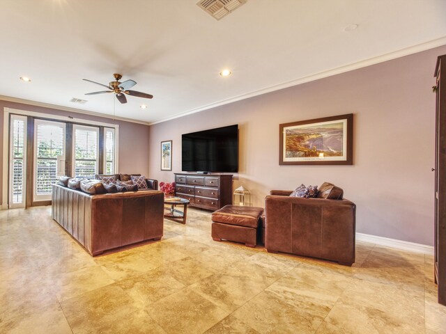 dining area featuring beverage cooler and ornamental molding