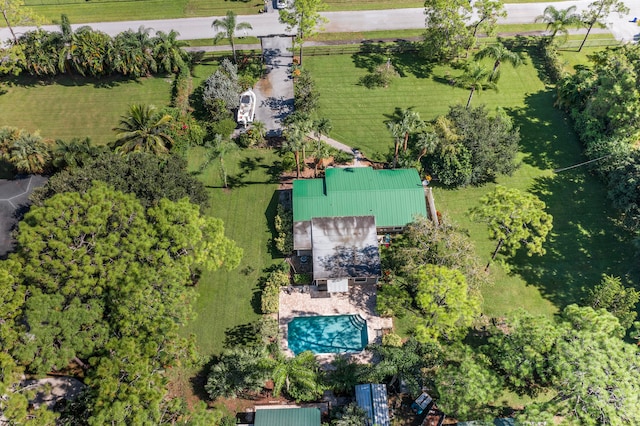 drone / aerial view featuring a rural view