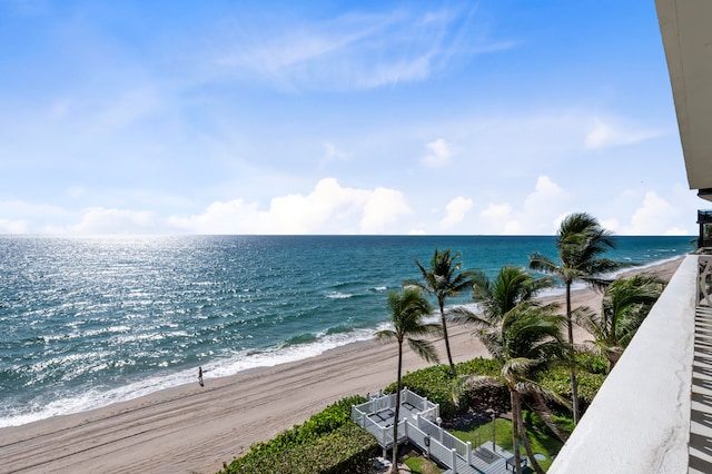 water view featuring a view of the beach