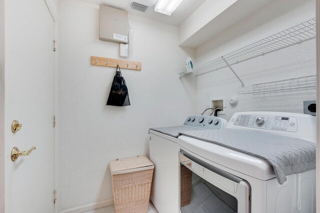 full bathroom with tile patterned floors, vanity, toilet, and enclosed tub / shower combo