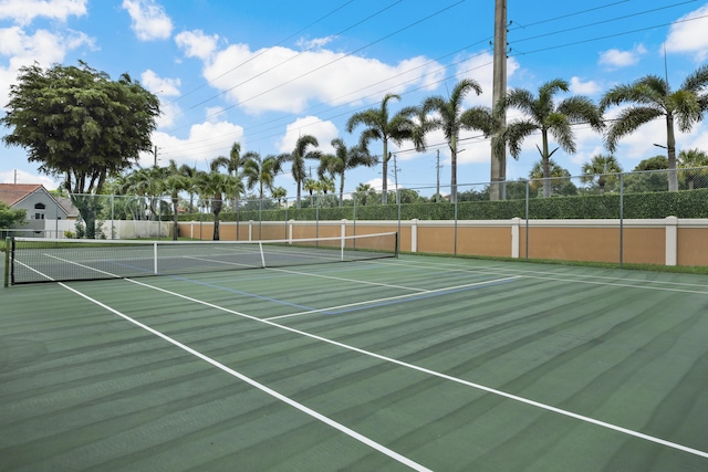 view of tennis court