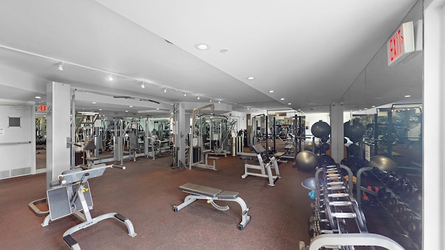 view of workout area