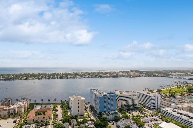 exterior space featuring a water view