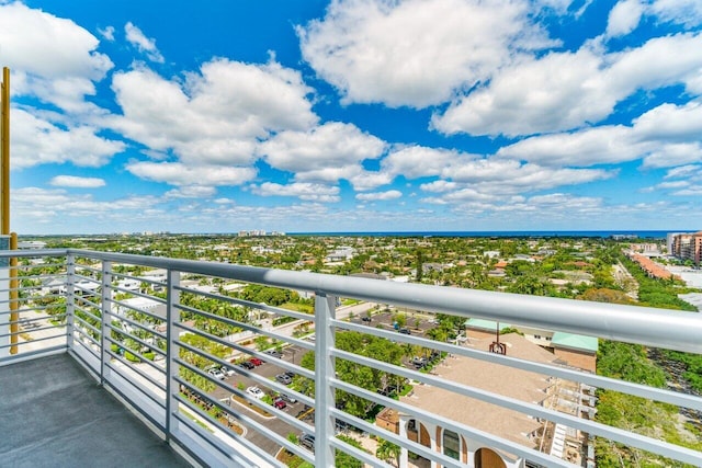 balcony with a city view