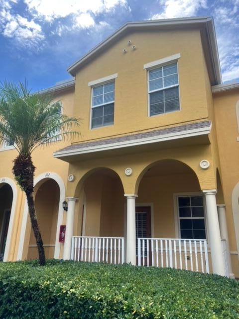 view of front of property with a porch