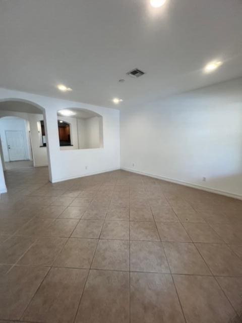 interior space featuring tile patterned flooring