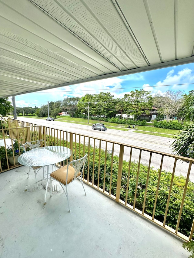 view of balcony