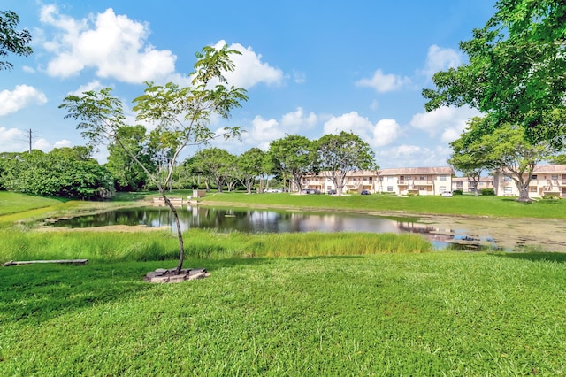 exterior space featuring a water view